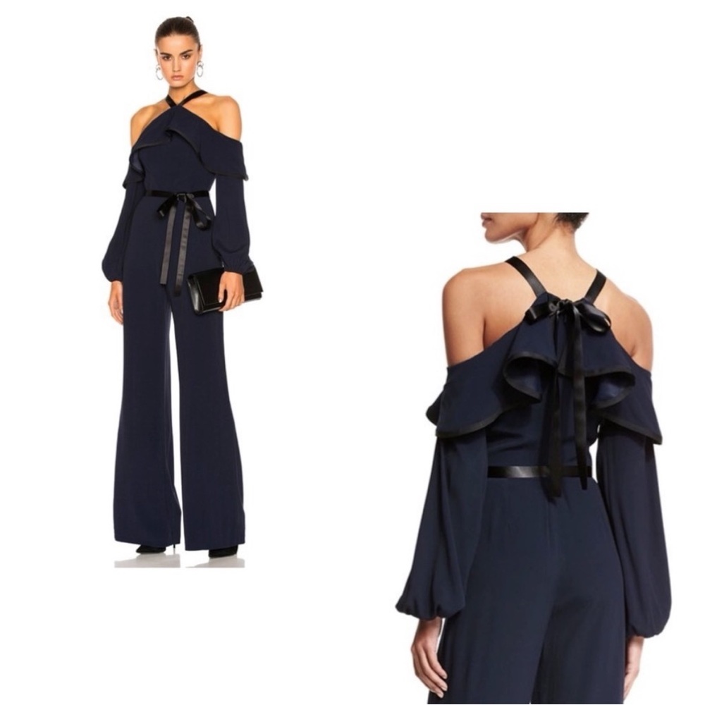 ALEXIS | Nola Cold-shoulder
Ruffle Jumpsuit S